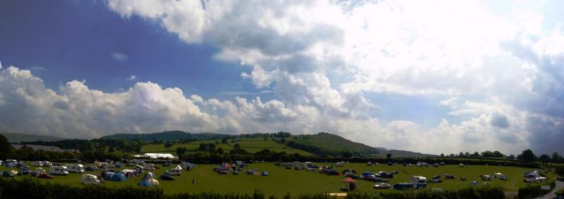 Panorama of Wye Meadow Camping