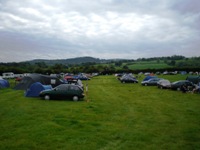 section of the site with spaces for tents